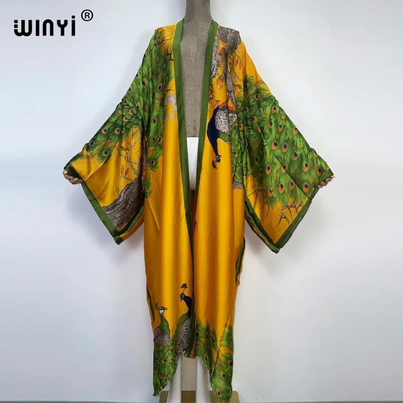WINYI 2022 Summer Women Cardig - مراجعة Robe Silk Women وسعره