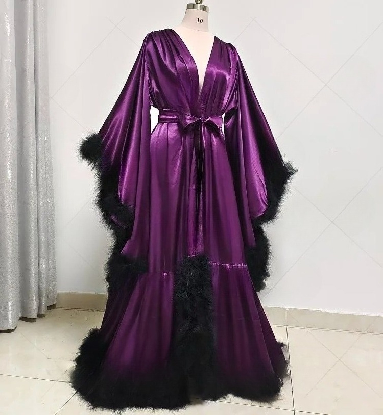 Customized Bathrobe for Women  - مراجعة Robe Silk Women وسعره