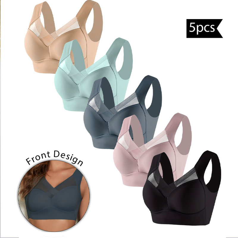 5PCS Women Sports Bras Full Cu - مراجعة Bralette Wireless Soft وسعره