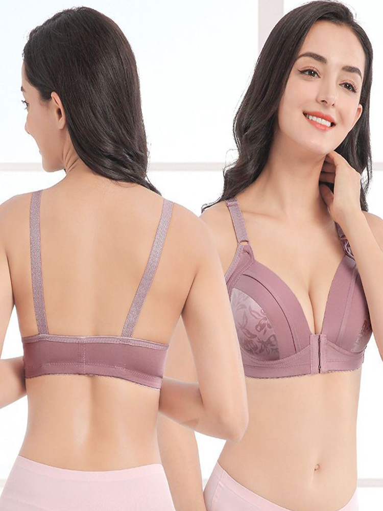 Push Up Bra Front Closure Wome - مراجعة Bralette Wireless Soft وسعره