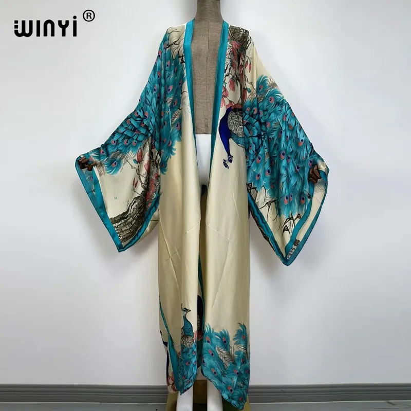WINYI 2024 Summer Women Cardig - مراجعة Robe Silk Women وسعره