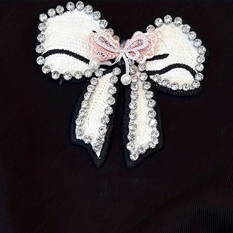 White Lace Trim Rhinestone Bow - مراجعة Cami Top Lace وسعره