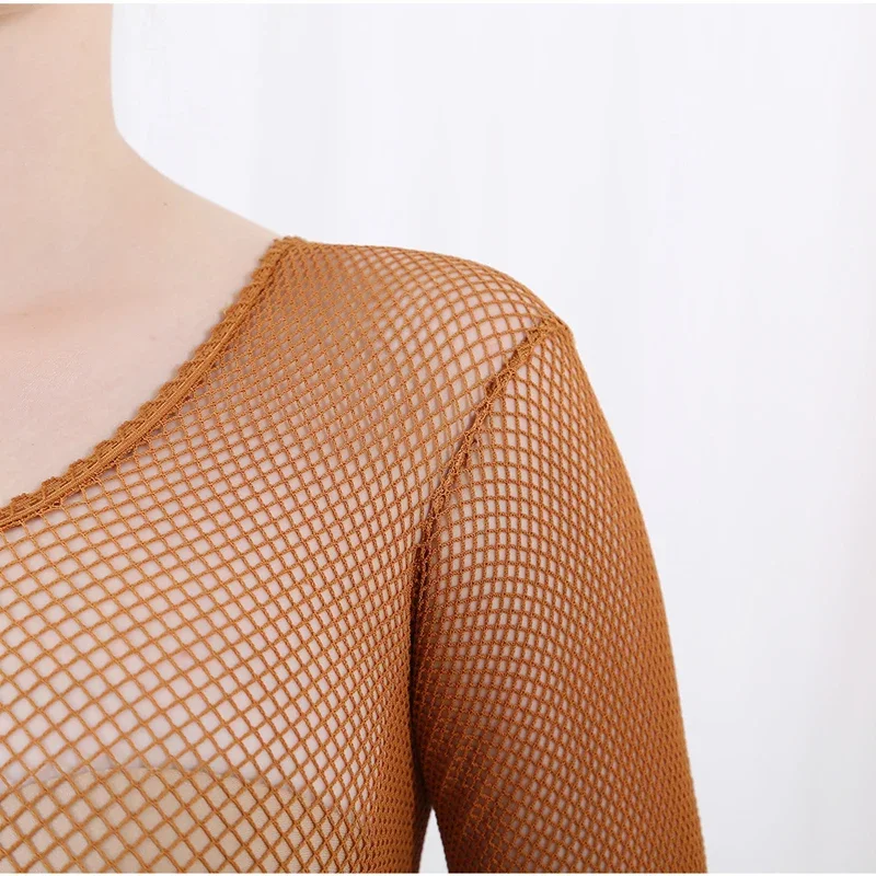 Latin Dance Full Body Jumpsuit - مراجعة Bodystocking Fishnet وسعره
