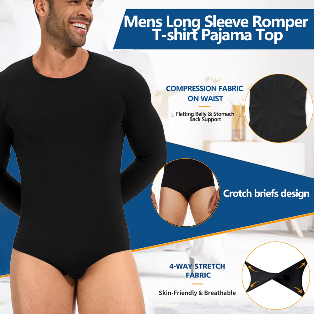 Mens Long Sleeve Bodysuit Full - مراجعة Shapewear Bodysuit Firm وسعره