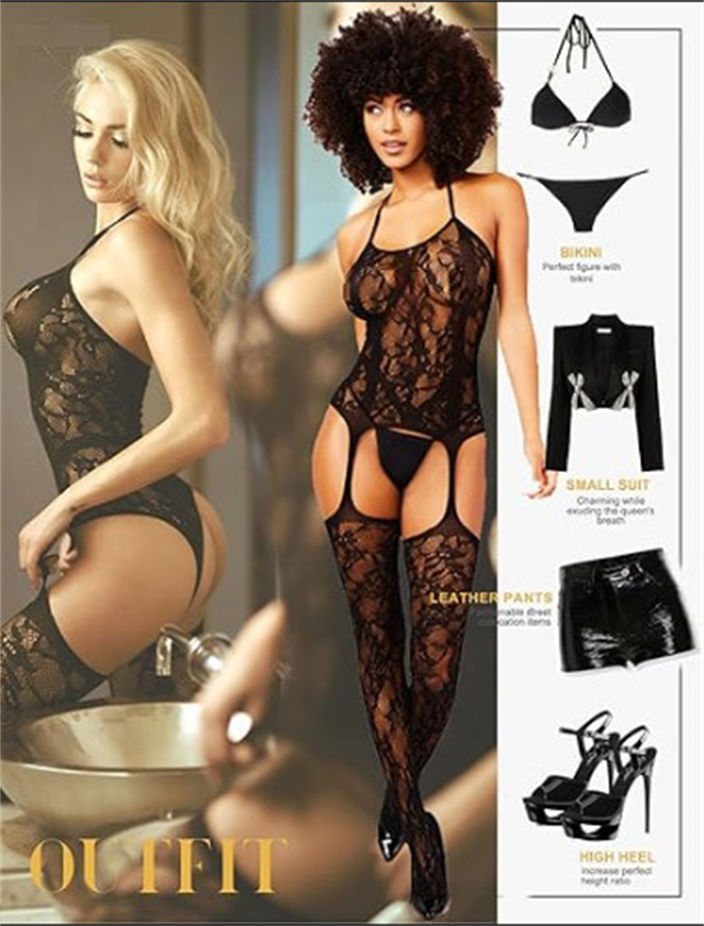 Womens Sexy Costumes Suit Lace - مراجعة Bodystocking Fishnet وسعره