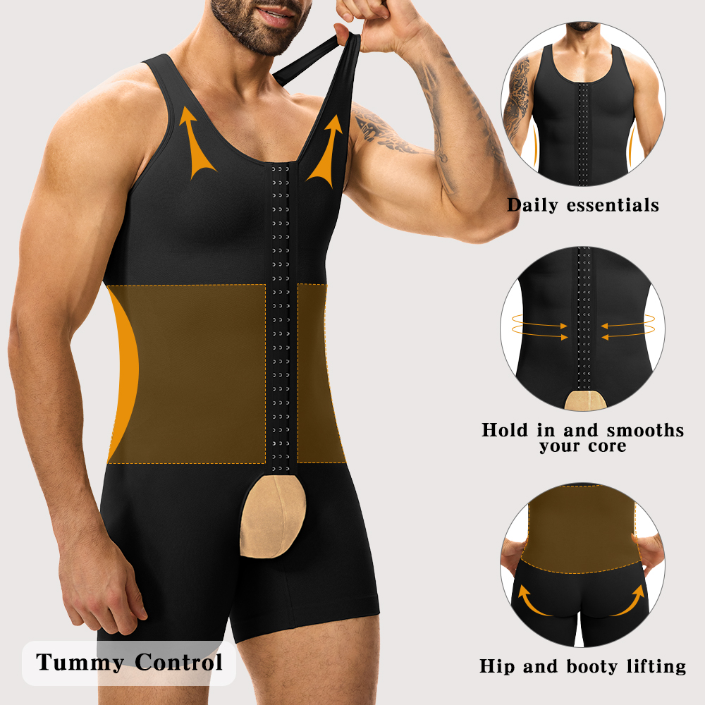 Men's Compression Shapewear  T - مراجعة Shapewear Bodysuit Firm وسعره