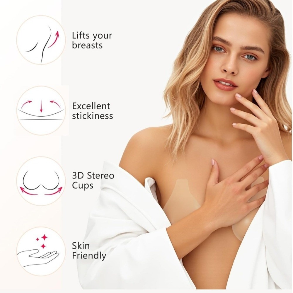 Seamless Silicone Nipple Cover - مراجعة Silicone Bra Adhesive وسعره