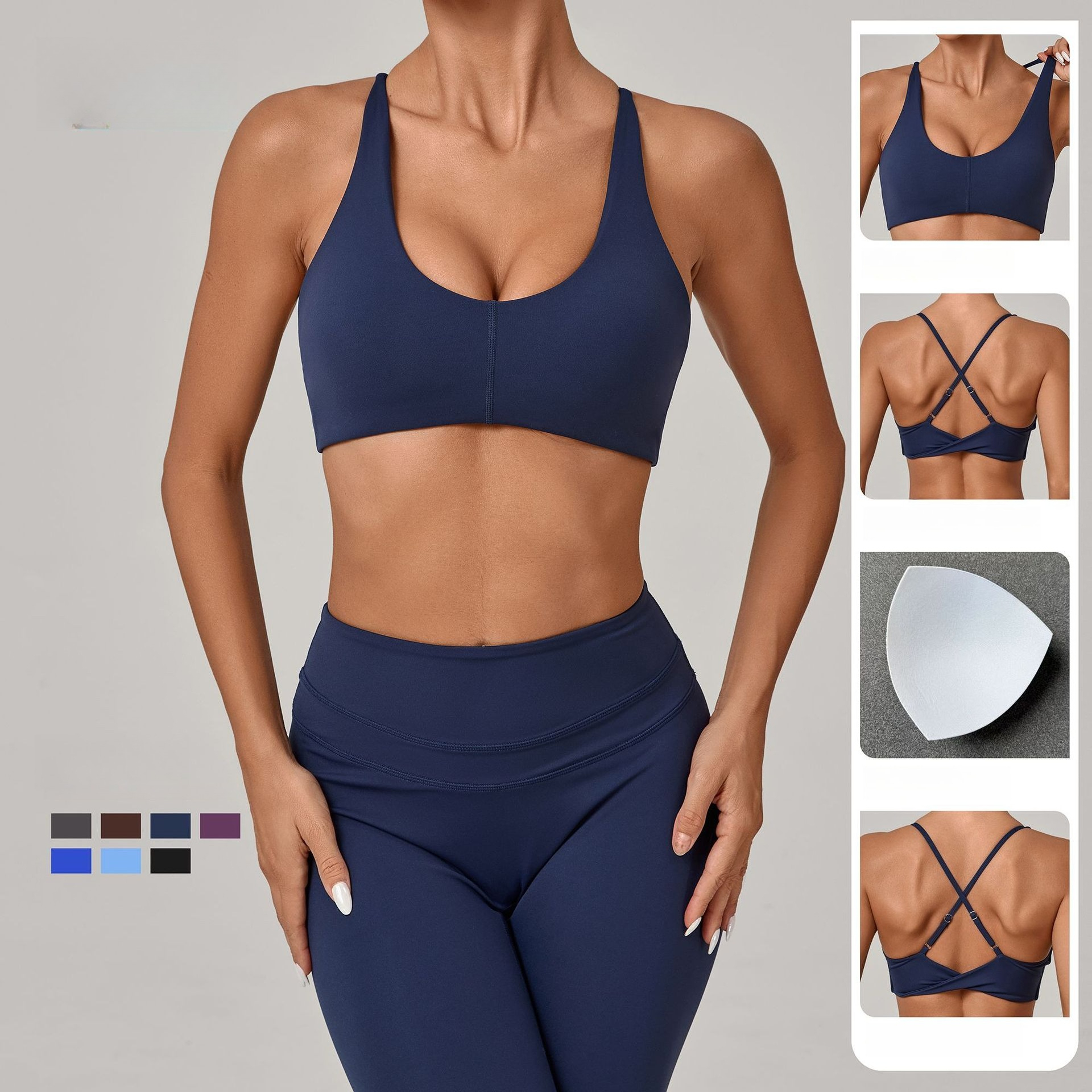 Sports Bra Women Fitness Bra H - مراجعة Push Up Bra Padded وسعره