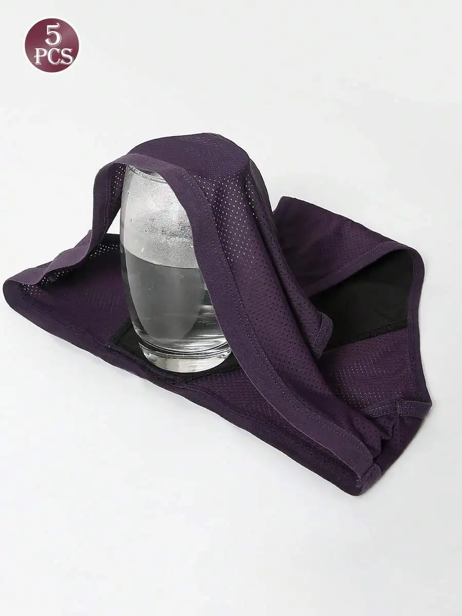 5 Pcs Women Solid Color Absorb - مراجعة Period Panty Absorbent وسعره